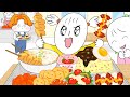 짜장 볶음밥에 따끈한 어묵우동- 급식 먹방 2탄/ school lunch Mukbang2 Animation ASMR /foomuk