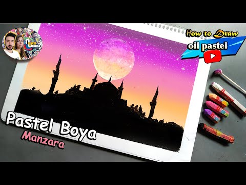 Pastel Boya İle Manzara Resmi