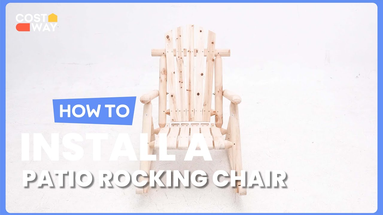 How to Install the Wood Single Porch Rocker Lounge Patio Rocking Chair