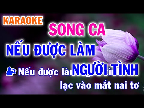 Karaoke Nếu Được Làm Người Tình Song Ca Nhạc Sống l Nhật Nguyễn