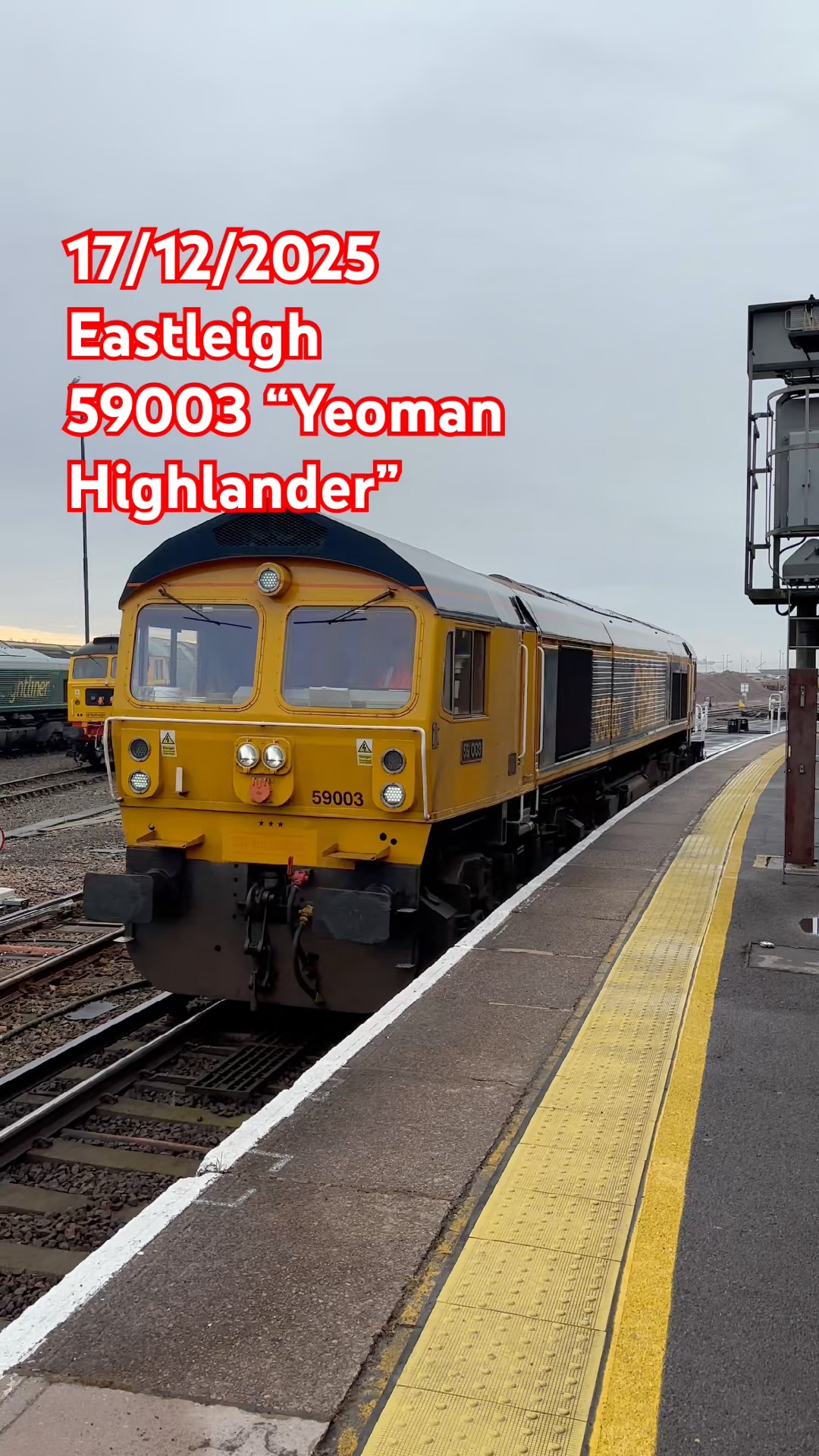 GBRf 59003 “Yeoman Highlander” departs Eastleigh #train