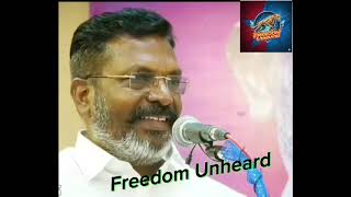 Caste elimination is public freedom. ”Follow and share our Freedom Unheard page. Thol.Thirumavalavan