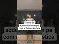 Treino de abdominais em pé com a faixa elástica #treinoemcasa #abdominais #faixaelástica