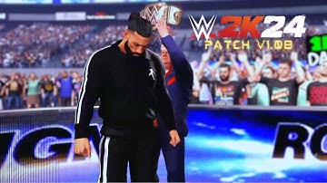 WWE 2K24  Tribal Chief  “Roman Reigns”☝️entrance with 60 fps patch update 1.08 with save file