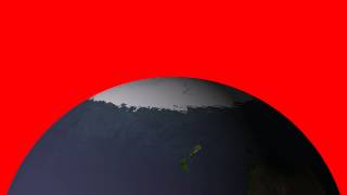 Earth Rotating Verticaly - Green Screen Animation