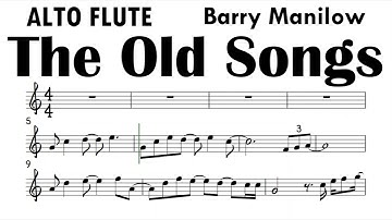 The Old Songs ALTO FLUTE Sheet Music Backing Track Play Along Partitura