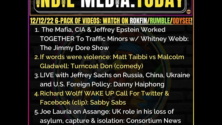 12/12: Whitney Webb visits Jimmy Dore, Matt Taibbi...