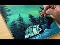 How to Draw the Northern Lights / Acrylic Painting for Beginners