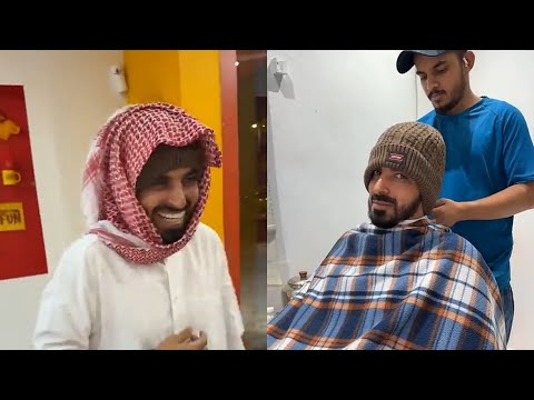 راس ابو نمر يدخن عند الحلاق فراج قزيع السهلي