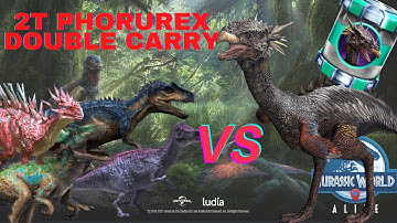 2T FAST DEFEATED  PHORUREX  Double carry  IRRITATOR and  ALLOSAURUS GEN 2 LV 11+// Moveset Note