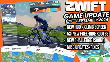 ZWIFT Update v1.73 - New HUD Arrives // 5 New Routes // New Challenge Soon!