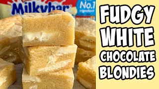 White Chocolate Blondies! Recipe tutorial #Shorts