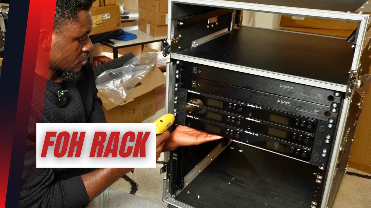 The Rooted Church Audio Project Pt2 - FOH Rack Build - YouTube