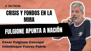 Fulgione: “La crisis económica impacta en los municipios”