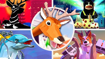 DEEEER Simulator + DLC - All Bosses & Endings