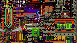 A weird glitch i got while playing sonic CD for the first time (headphone warning)