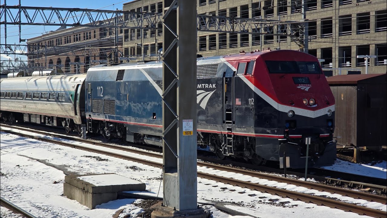 First Vid of 2026! Vermonter Train 54 Engine change at New Haven! (Double ACS64)