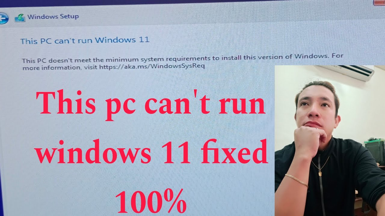 How to fix this Pc Can't run windows 11 - YouTube