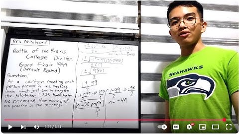 How Many Handshakes? | Classic Brain Teaser Solved with Math!
