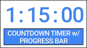 1 hour 15 min Countdown Timer w/ Progress Bar #Timer #Countdown