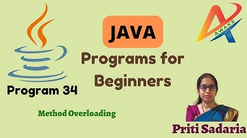 Java Programming Tutorial: Method Overloading