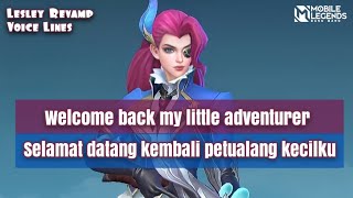 Lesley Revamp Voice Lines And Quotes Mobile Legends