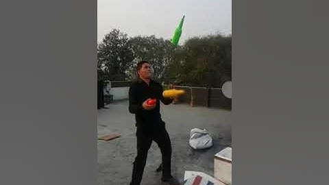 3 bottle practice slow motion, juggling |by sanju negi|