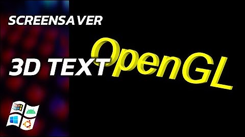 3D Text - Windows Classic Screensaver