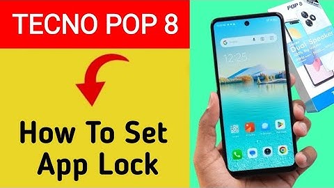 how to set App lock Tecno pop 8,  Applock kaise set kare
