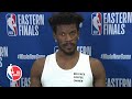Jimmy Butler recaps Heat’s Game 1 win, Bam Adebayo’s block | 2020 NBA Playoffs