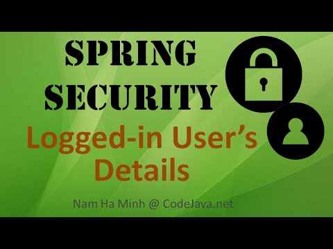 Spring Security: Get Logged-in User's Details