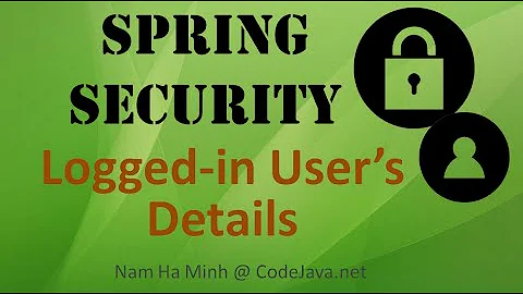 Spring Security: Get Logged-in User's Details