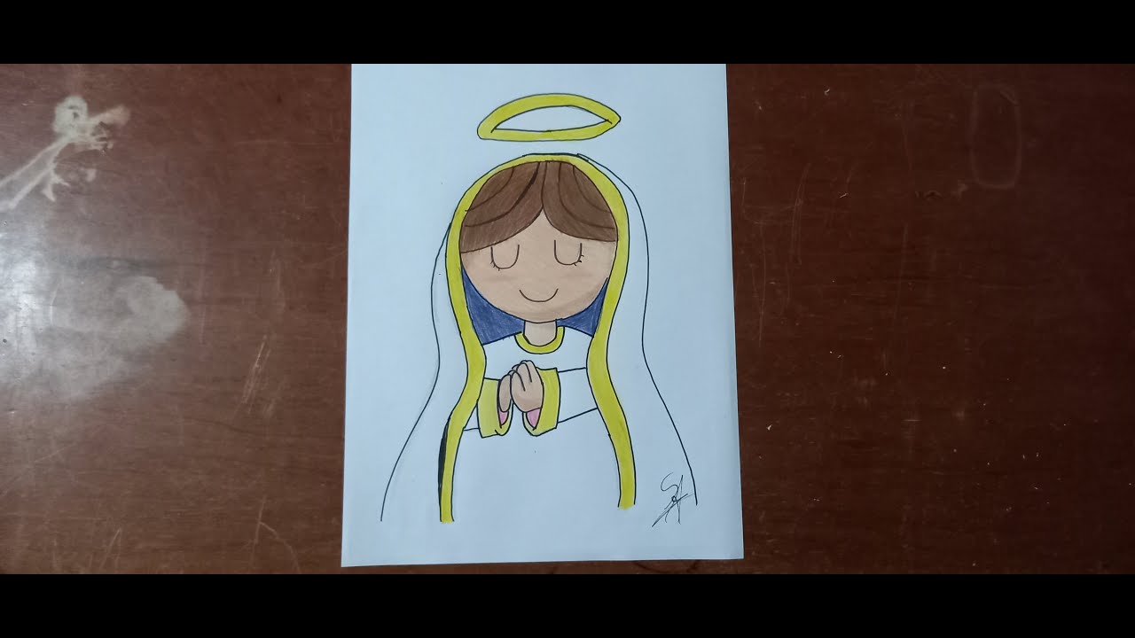 Cómo dibujar a la virgen de Fátima | How to draw the virgin of Fátima -  YouTube