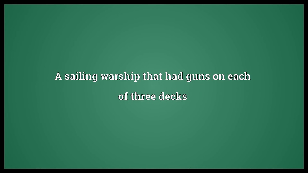 Three Decker Meaning YouTube