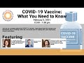 Covid 19 vaccine what you need to know