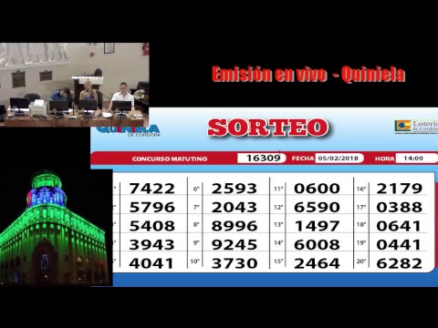 Sorteo de Quiniela: MATUTINA 05.02.18 14:00hs sorteo de visas