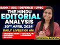 Editorial analysis  30th april 2024  vocab grammar reading skimming  nimisha bansal