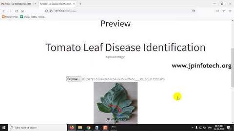 Tomato Leaf Disease Identification using Deep Learning | Machine Learning Python Final Year Project