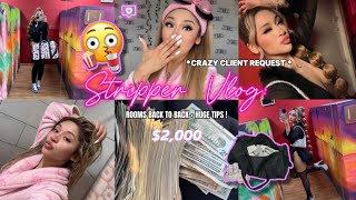 STRIPPER VLOG: Made $2K, This Happened In The Private Room + Crazy Customer Request With Huge Tip 😱