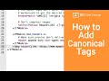 How to Add Canonical Tags