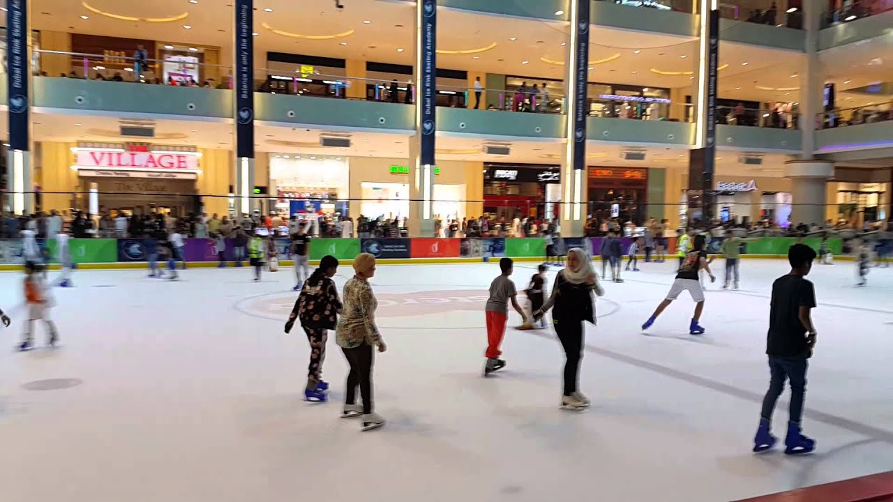 Ice Skating Dubai Mall Ice Rink 26.03.2015 - YouTube