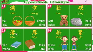 《Learn Chinese Vocabulary》Opposite Words with Pictures || 《Từ Vựng Tiếng Trung 》Cặp Từ Trái Nghĩa