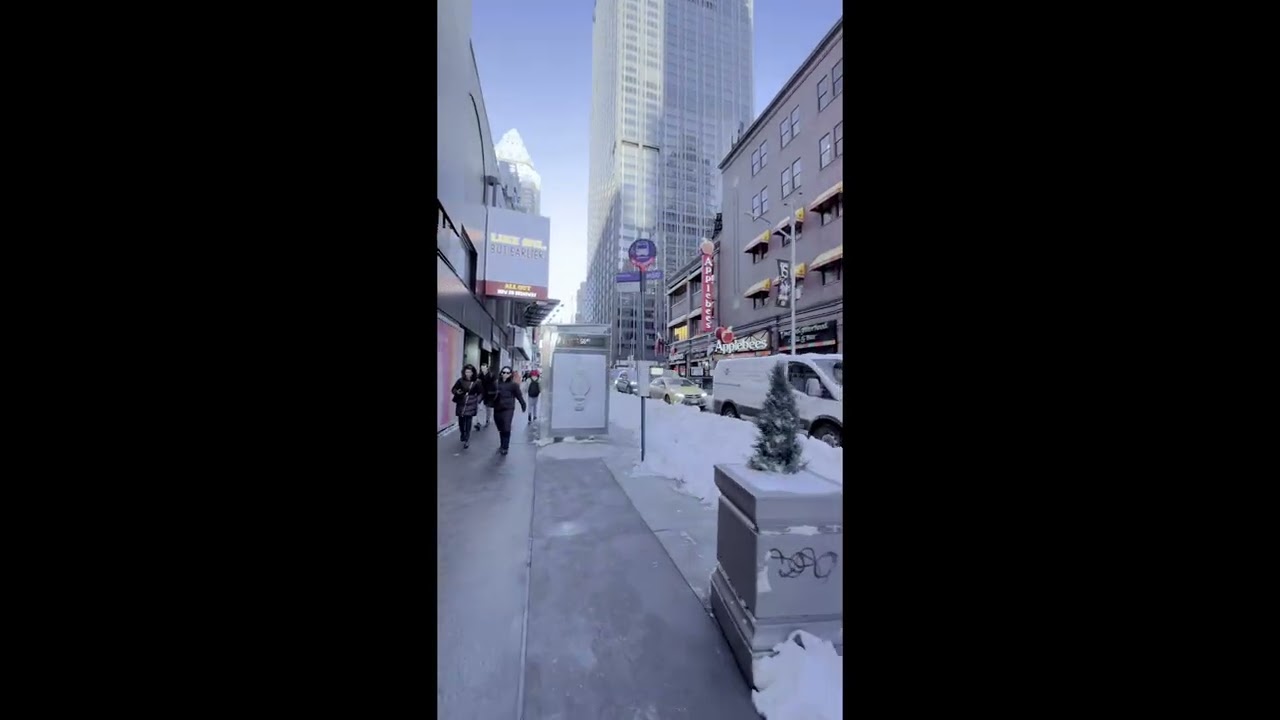 뉴욕의 겨울 거리 , 맨하탄 중심부 뉴욕지하철, 뉴욕의 맨홀 수증기 증발 현상  NYC