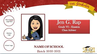 FREE GRADUATION TEMPLATE #1 SAMPLE ONLY BY JENRAP LEARNING CHANNEL