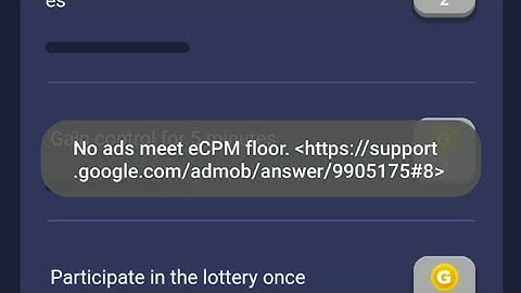 No ads meet eCPM floor. problem fix in chikki