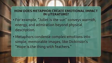 How Does Metaphor Create Emotional Impact In Literature? - The Prose Path