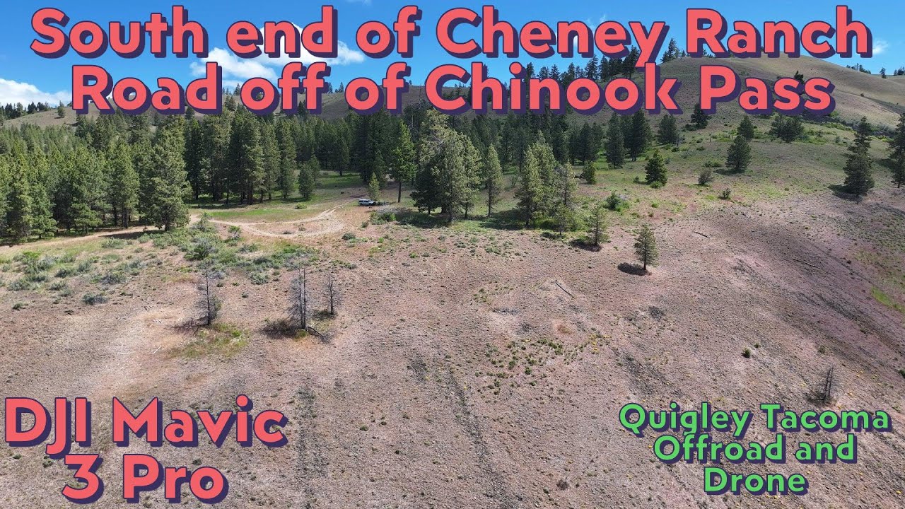 Cheney Ranch road above Chinook Pass west of Naches, Washington looking ...