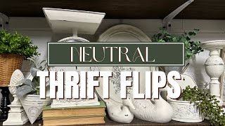 Neutral DIY Home Decor Thrift Flips\/Neutral Farmhouse thrift store makeovers