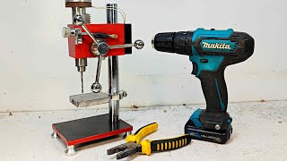 Homemade Mini Drill Press. Modification. Return spring installation