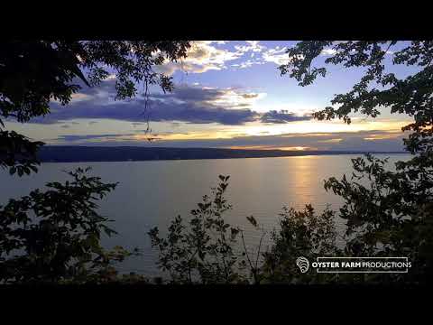 Ithaca, New York. Time Lapse Sunset over Cayuga Lake